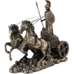 Θεά Αθηνά πάνω σε άμαξα με άλογα (Αγαλμα Ηλεκτρόλυσης Μπρούτζου 22x26.5εκ)